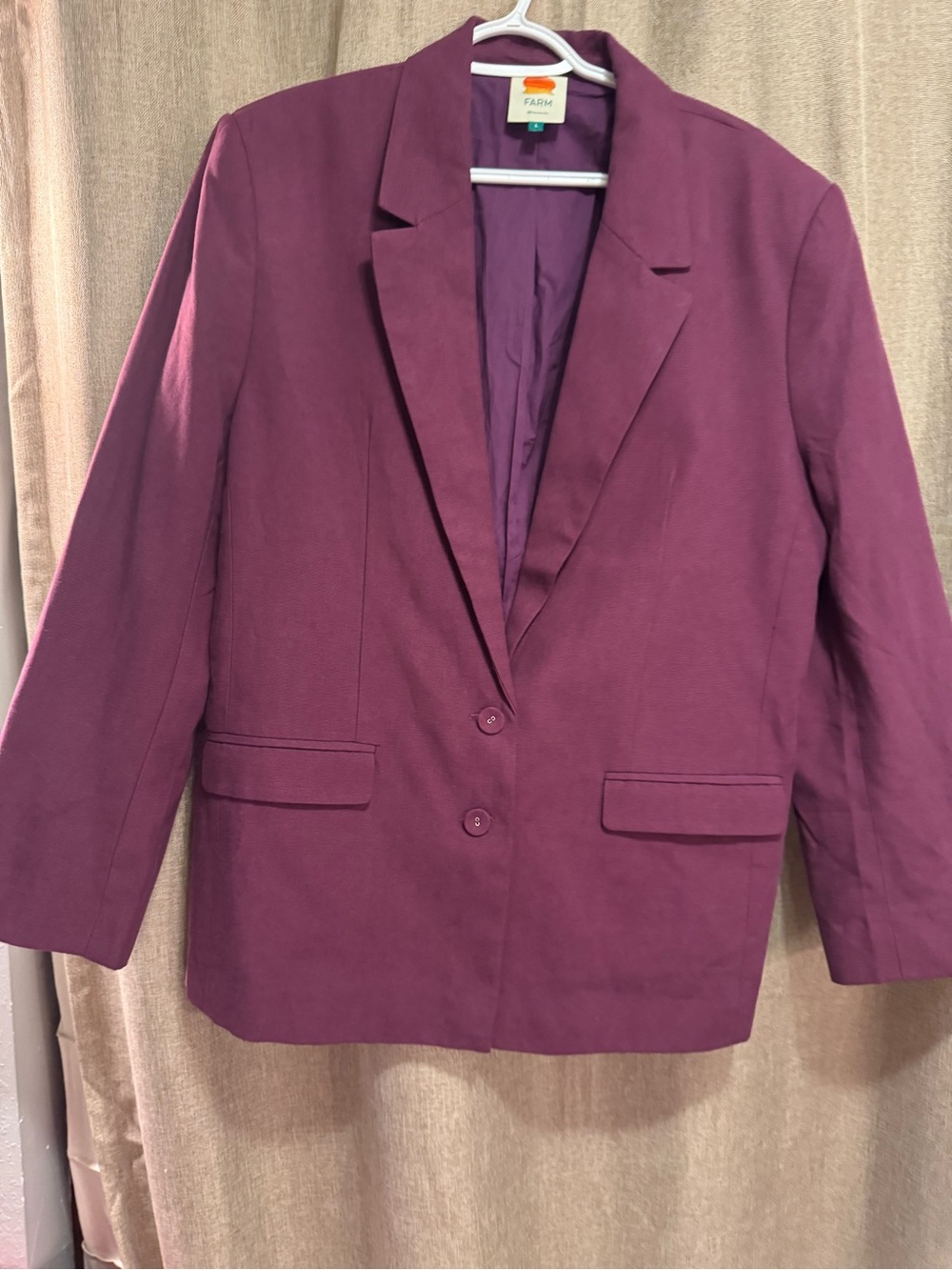 FARM Rio Plum Two-Button Blazer - Picture 5 of 9